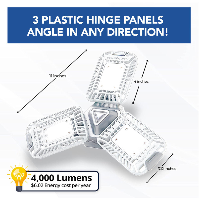 Bell + Howell Triburst Multi Directional 4000 Lumens LED Ceiling Light